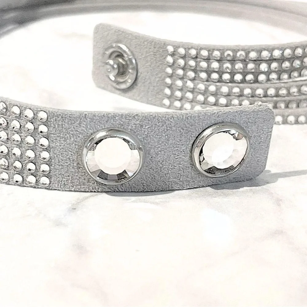 Authentic Swarovski Slake Light Gray Wrap Bracelet ( choker ). RETIRED. BNIB. - Picture 11 of 13